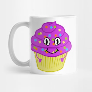 Happy Purple Kawaii Cupcake Mug